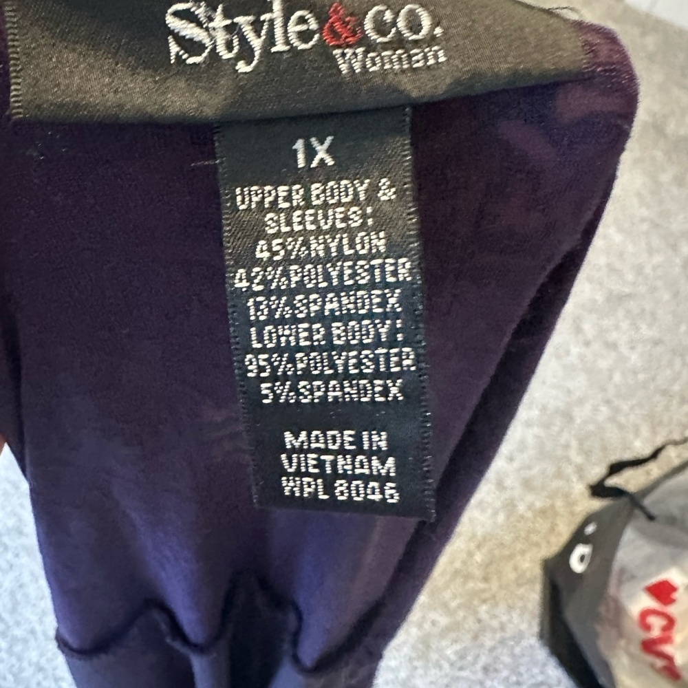 Style and Company, purple shirt